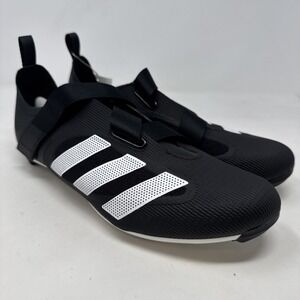 Adidas The Indoor Cycling Shoes Mens‎ Size 9 Women's Size 10 Black/White NWT